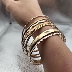 Vintage 90’s Boho Bangle Bracelet Set / Lot Of 7